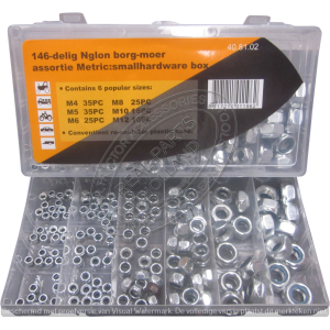 Nylon borgmoer 146-delig assortiment.